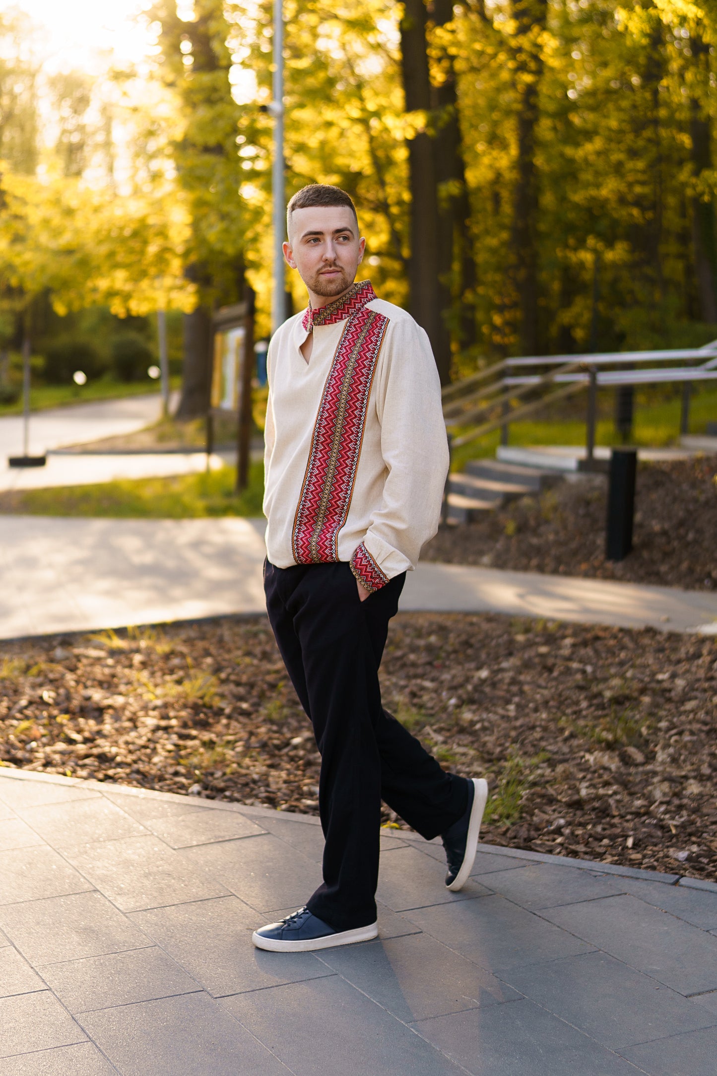 Men's embroidered shirt Oberig