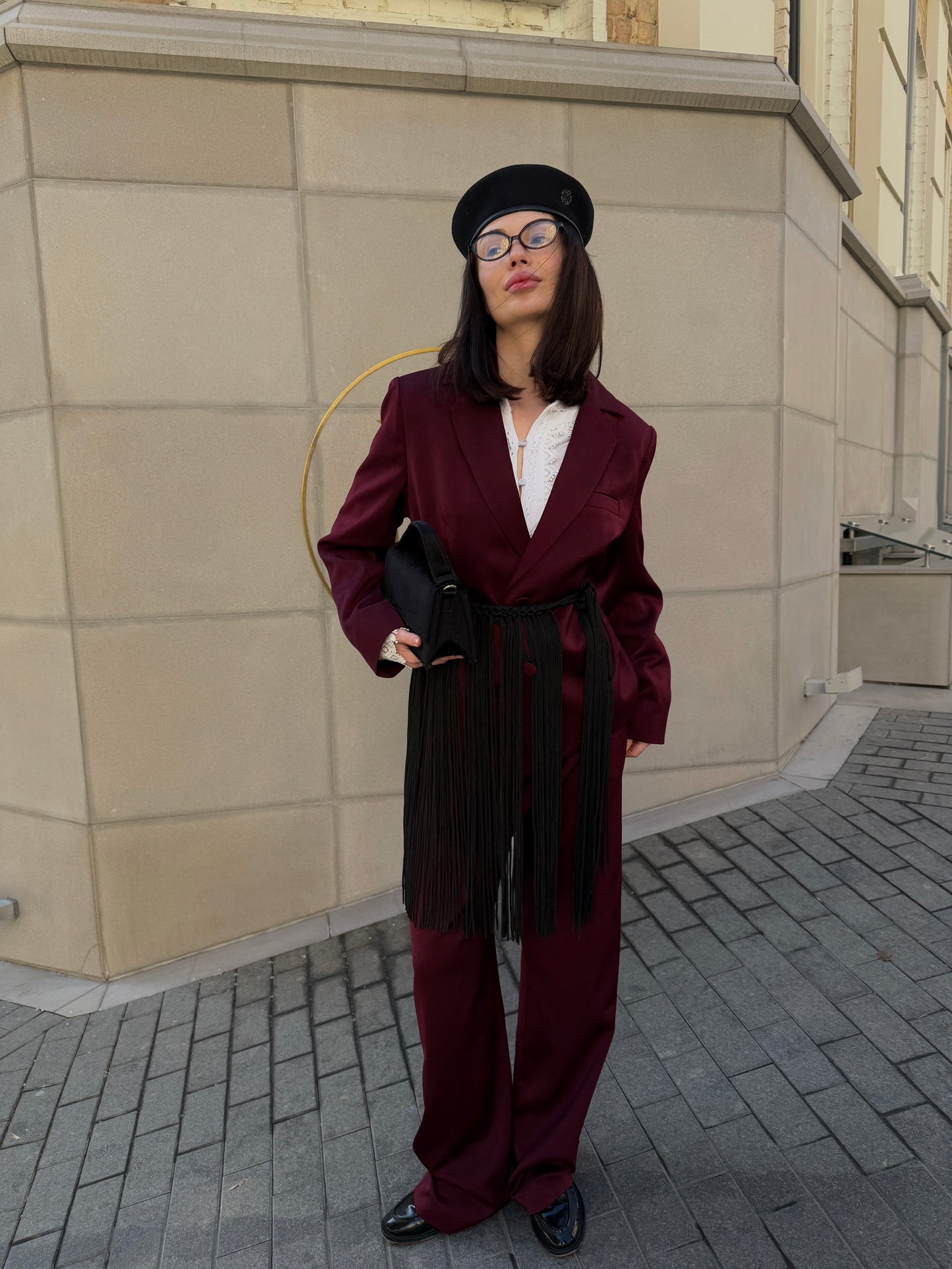 Жіночий костюм бордовий Мокко