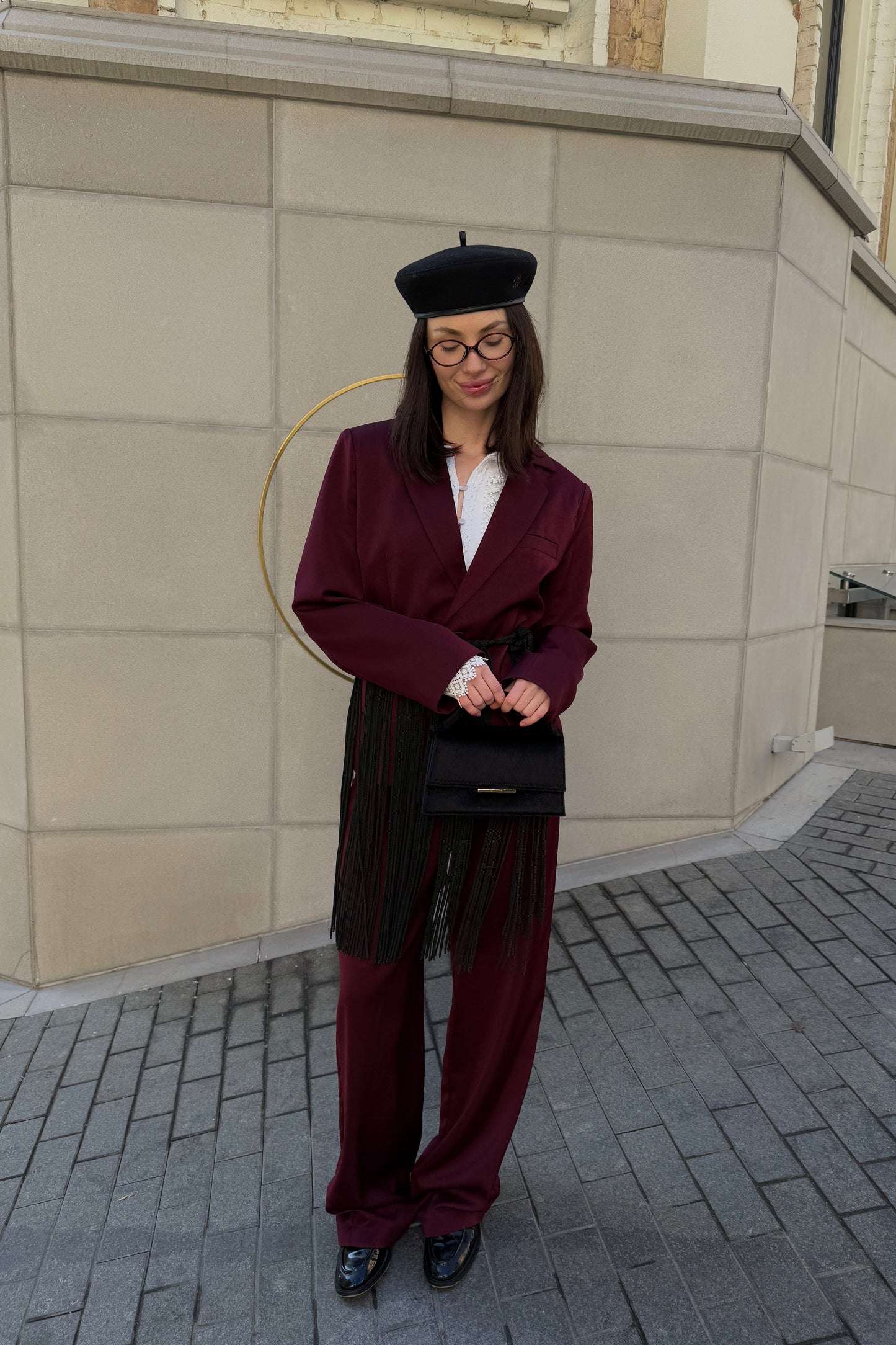 Жіночий костюм бордовий Мокко