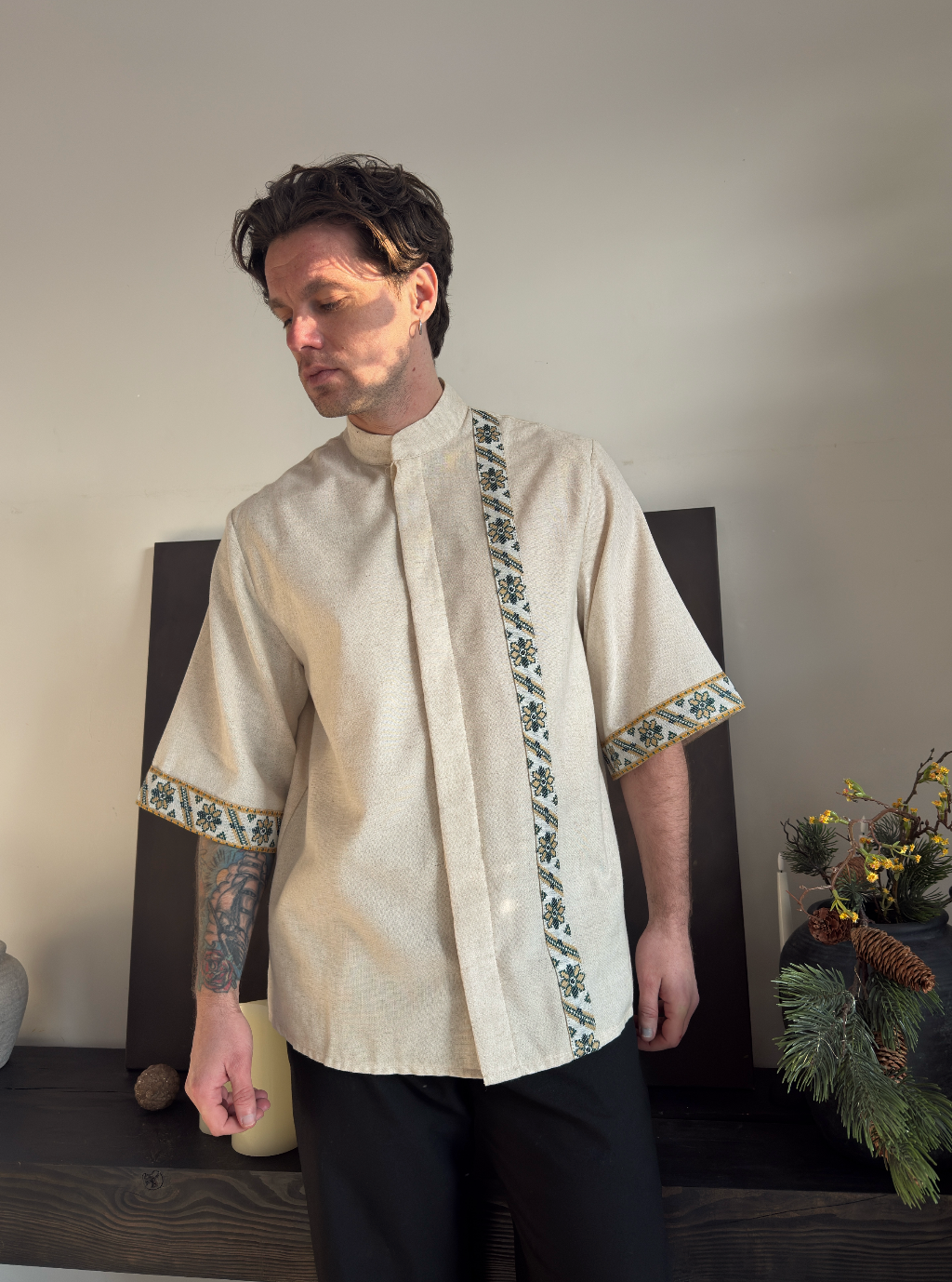 Чоловіче кімоно бежеве Святогор