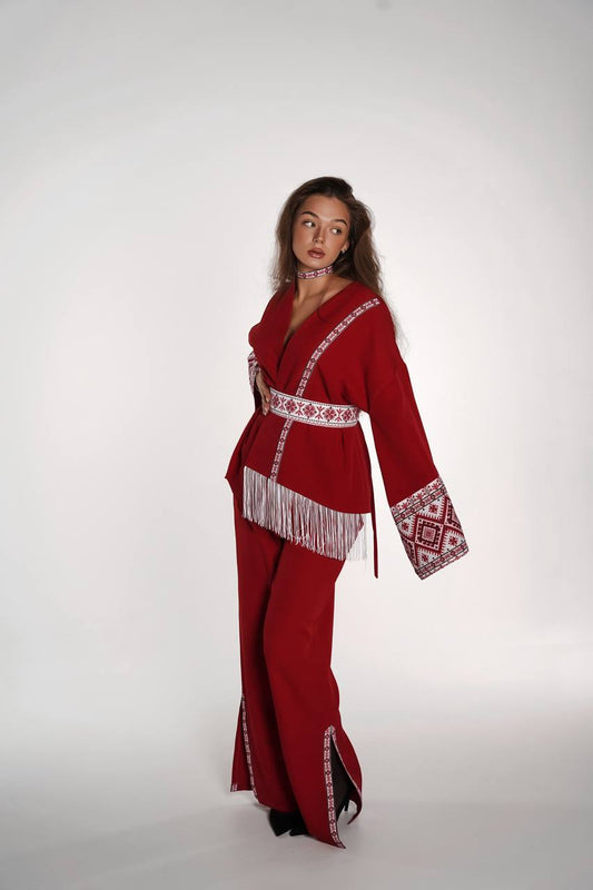 The image of Oksenia in red