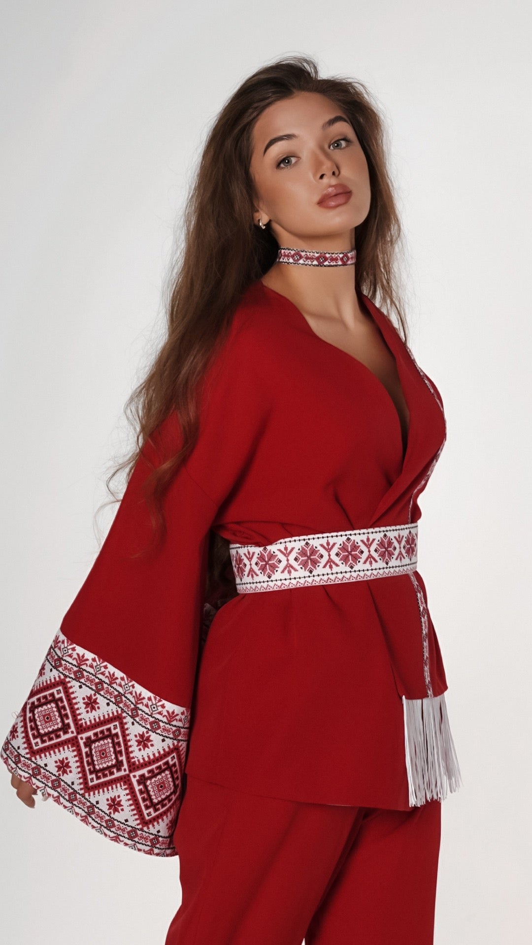 Кімоно червоне Оксенія