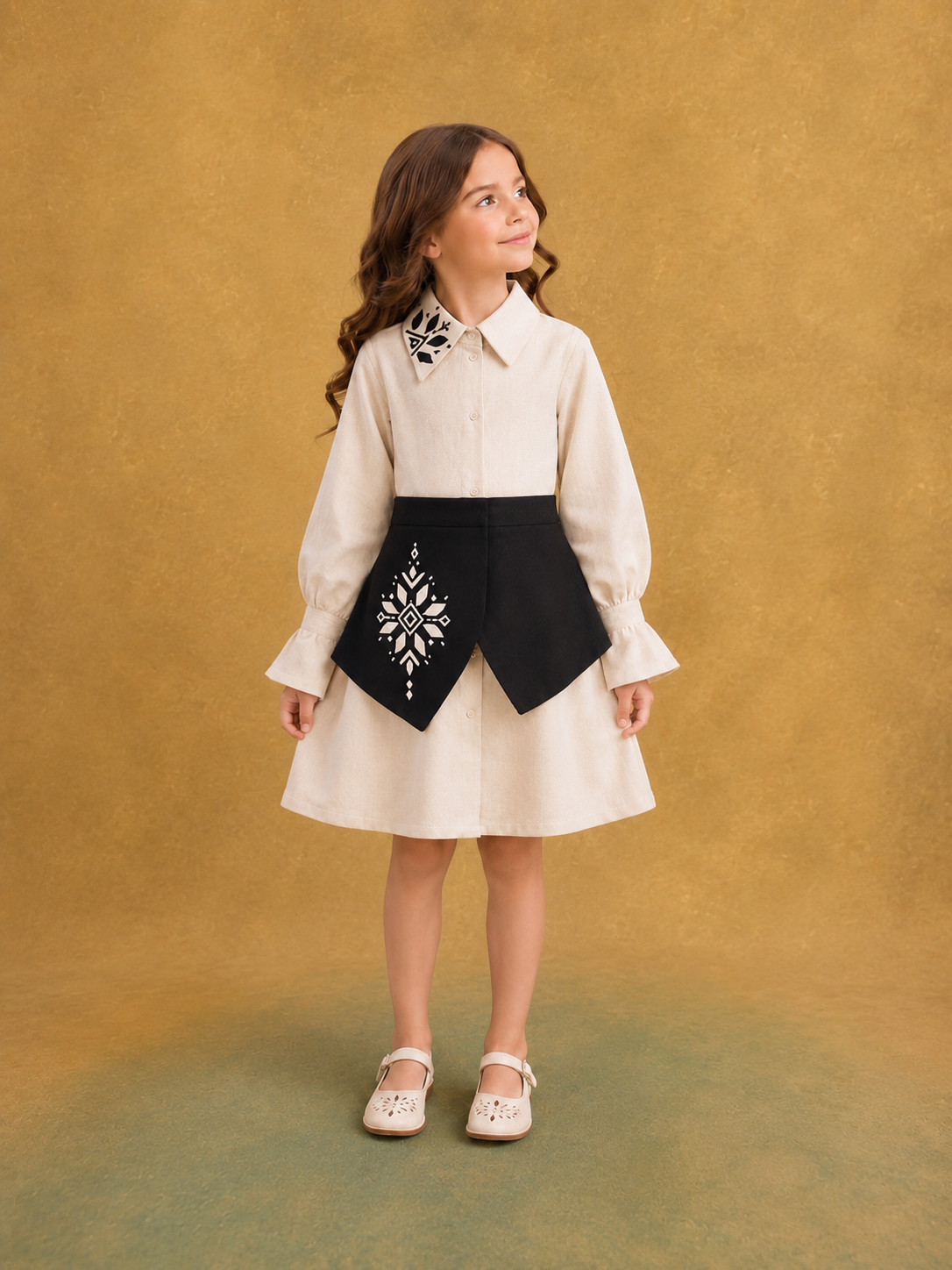 Children's dress with embroidery Mia