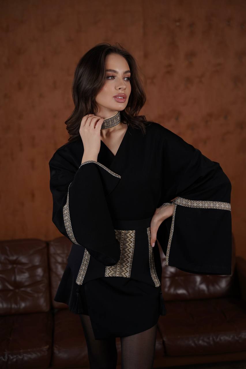 Kimono mini black Milena