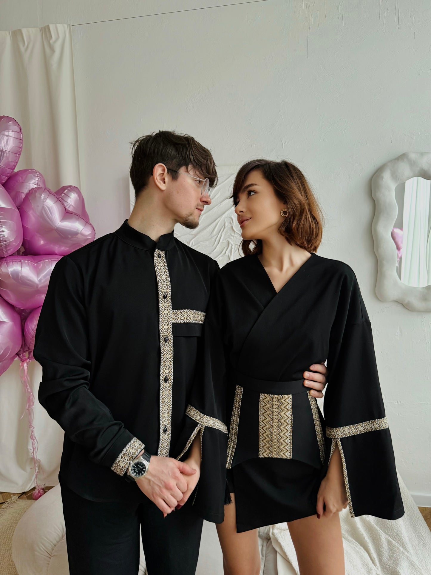 Кімоно міні чорне Мілена