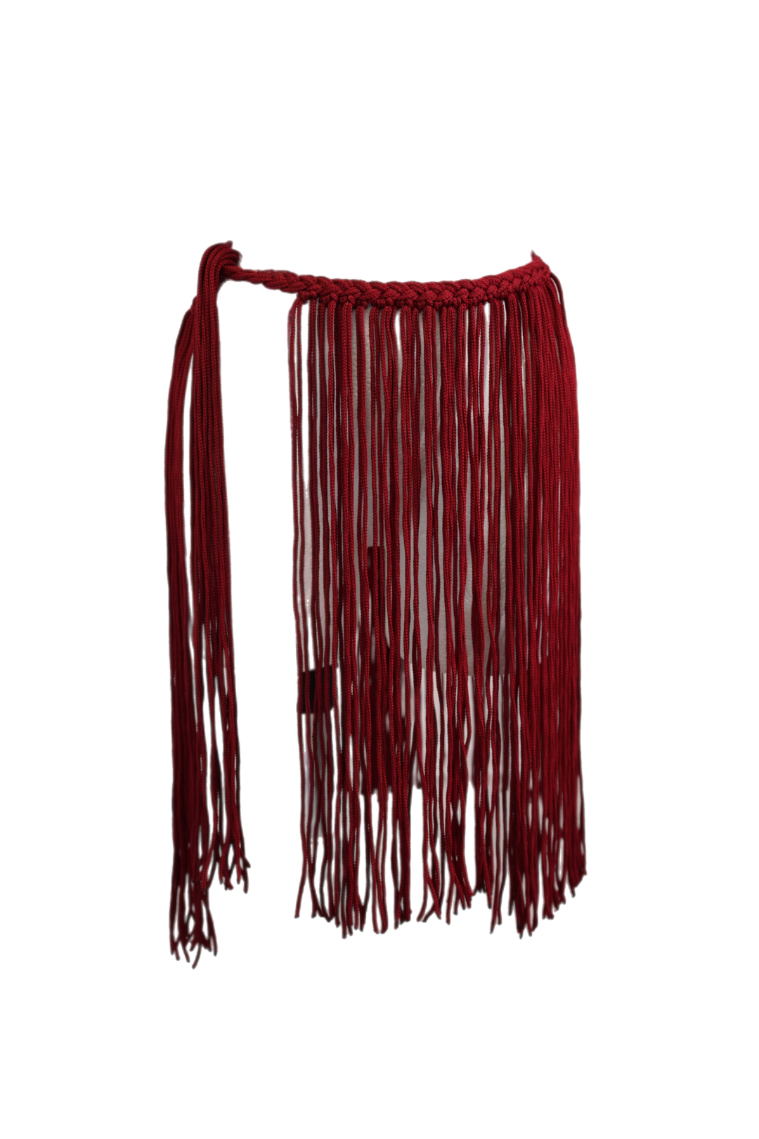 Macrame belt burgundy