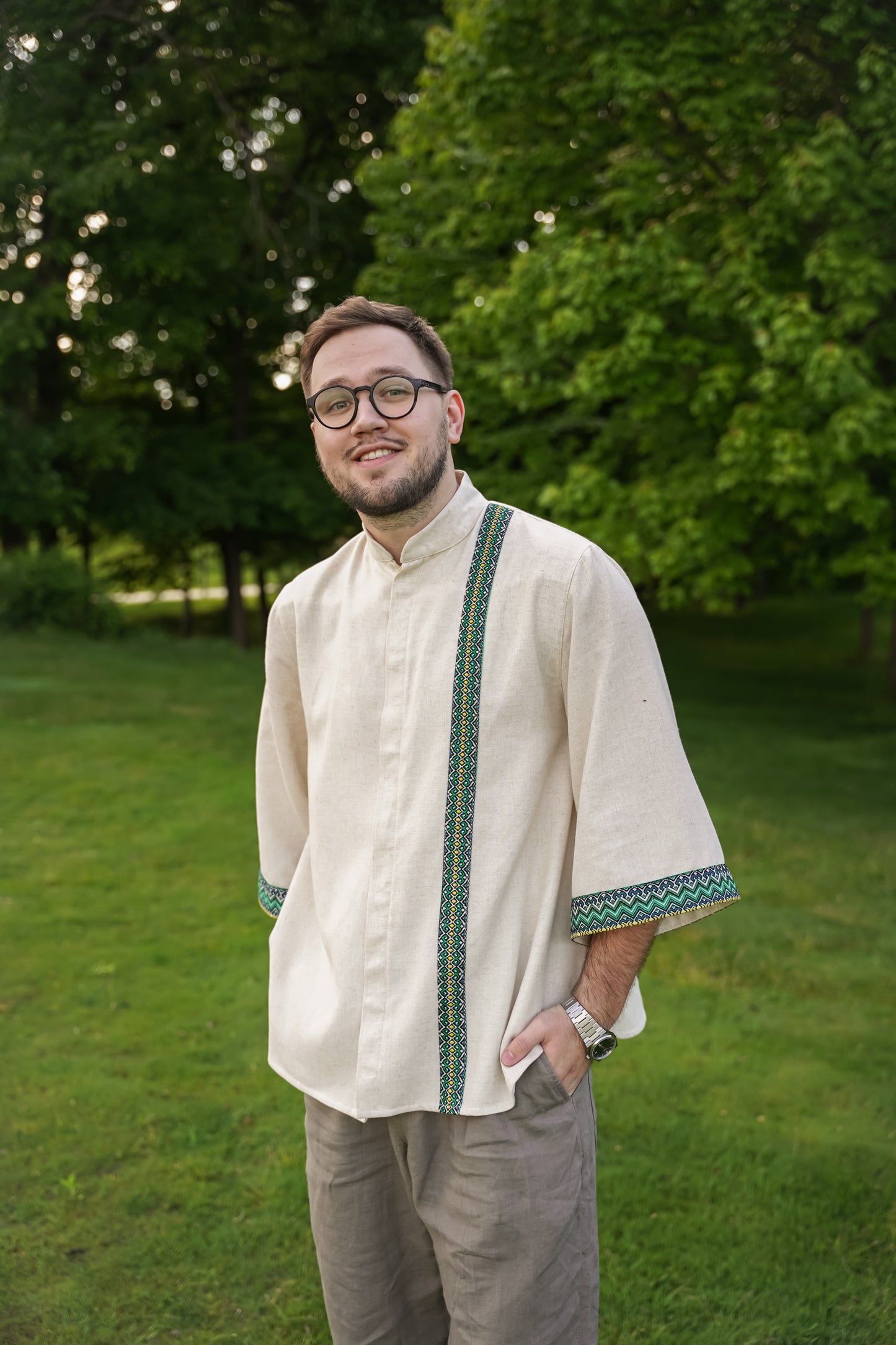 Чоловіче кімоно молочне Святогор