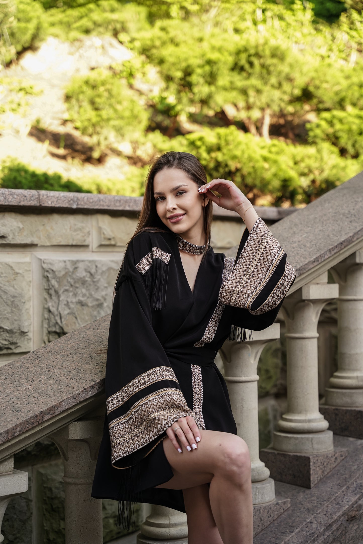 Black mini kimono Alexandra