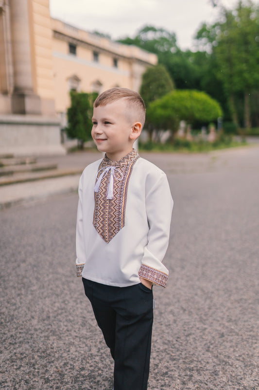 Дитяча вишиванка біла Спадок