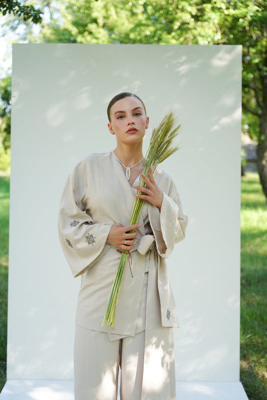 Women's milky kimono Zoreya