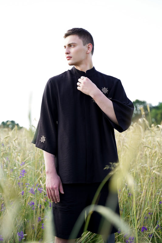 Чоловіче кімоно чорне Зорей