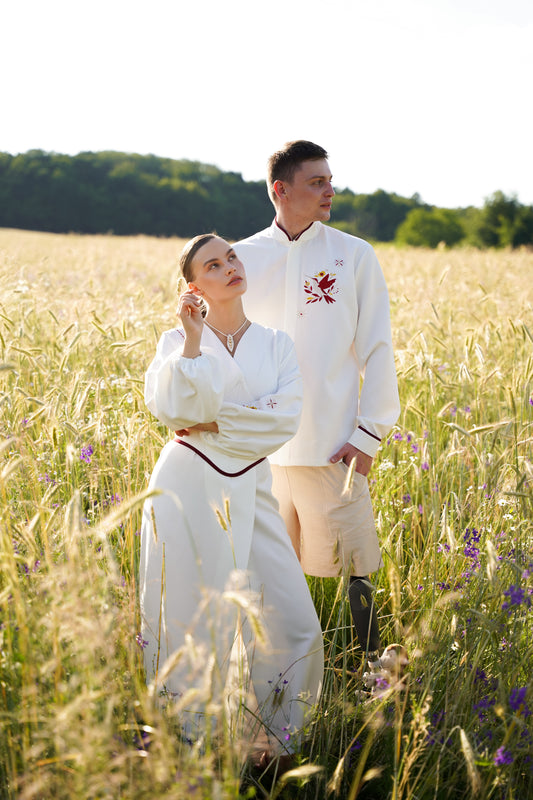 Pair image of white Hummingbird