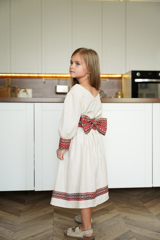 Children's dress with embroidery Mia