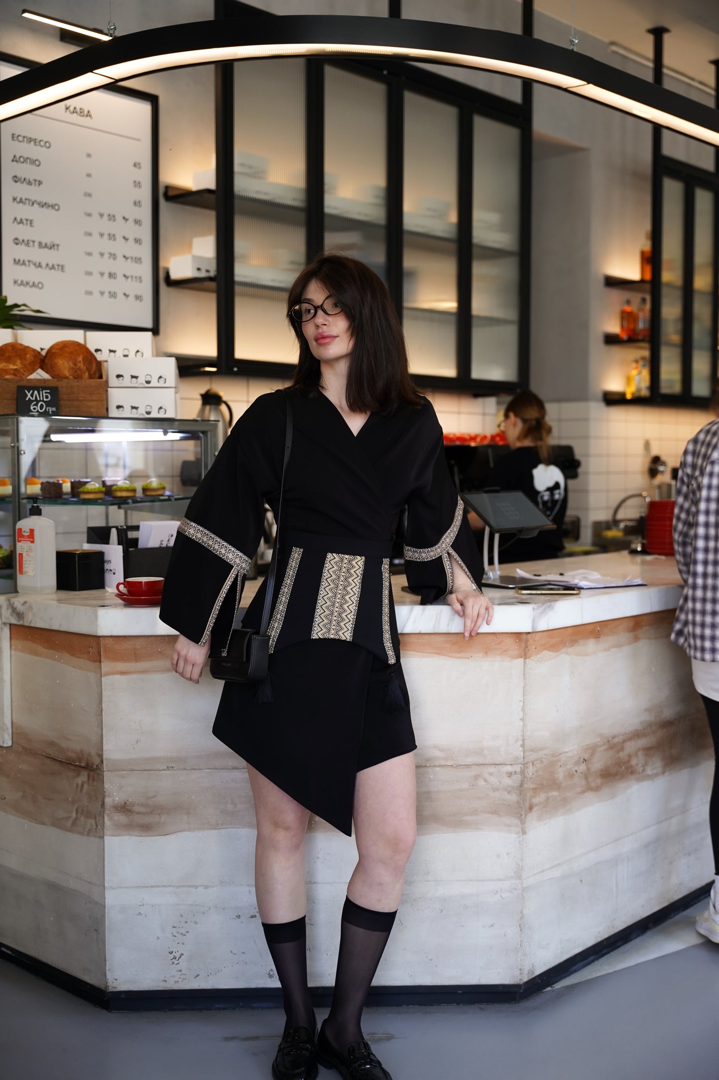 Kimono mini black Milena