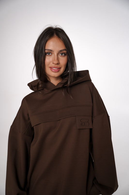 Жіночий худі коричневий Вільна ненька