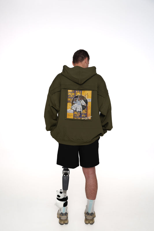 Чоловічий худі хакі Вільна ненька