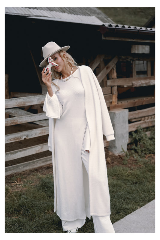 Women's milky Catherine suit