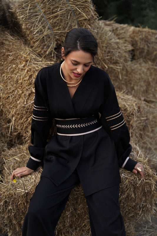 Women's kimono black Horizon