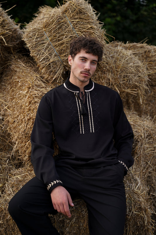 Men's black shirt Horizon