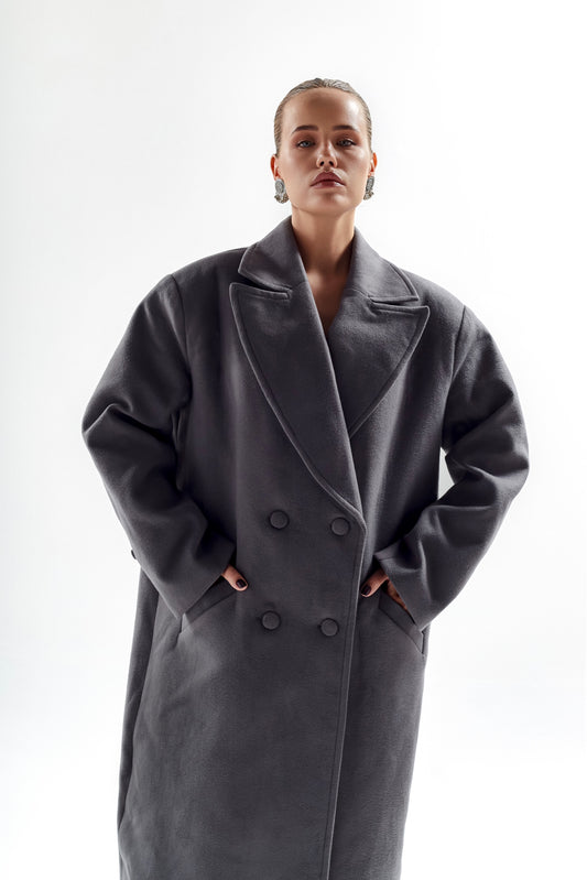 Women's gray coat SHELTER