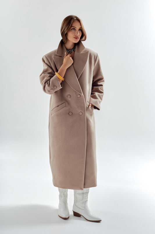 Women's beige coat SHELTER