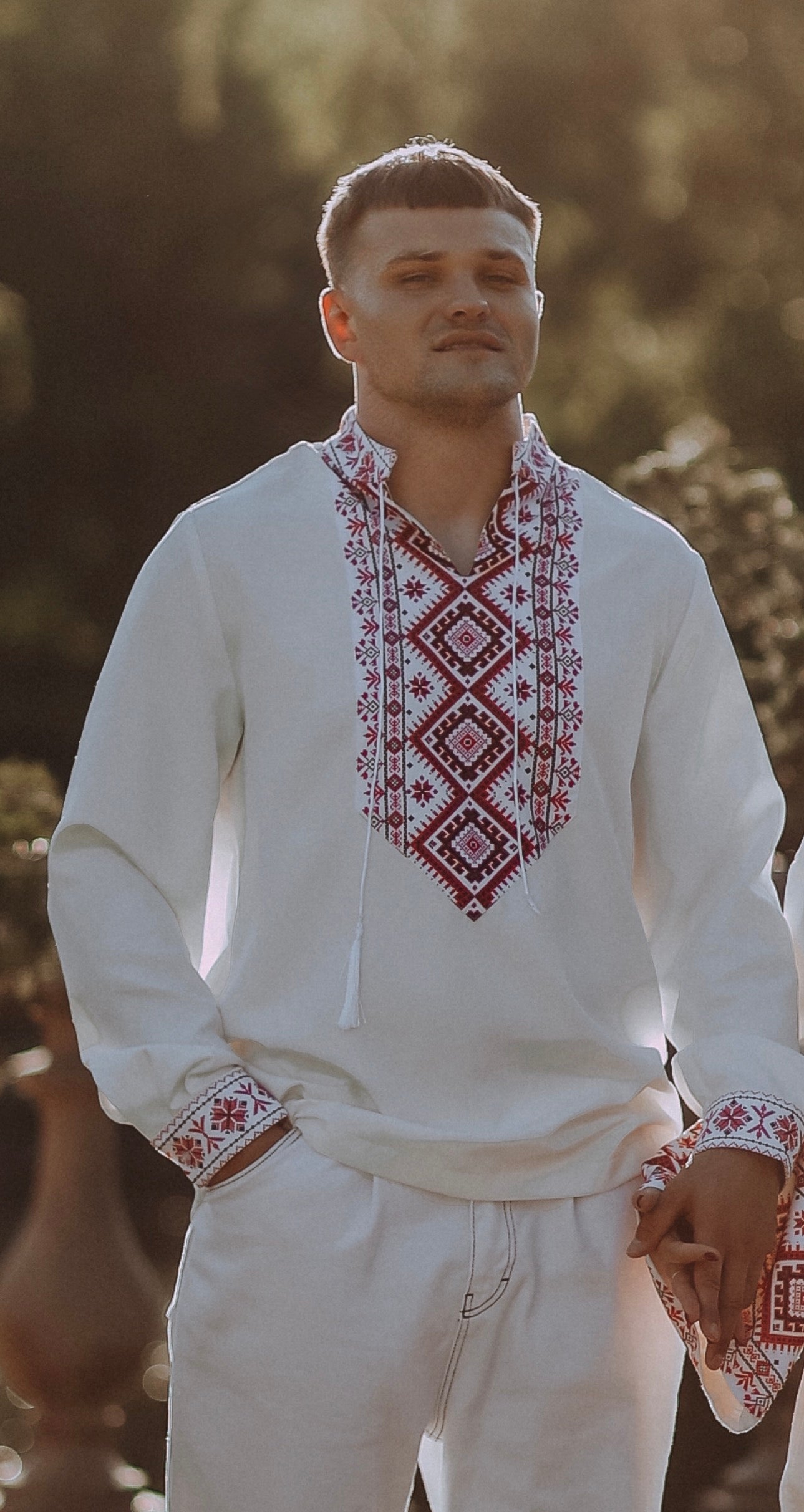 Чоловіча сорочка біла Оксенія