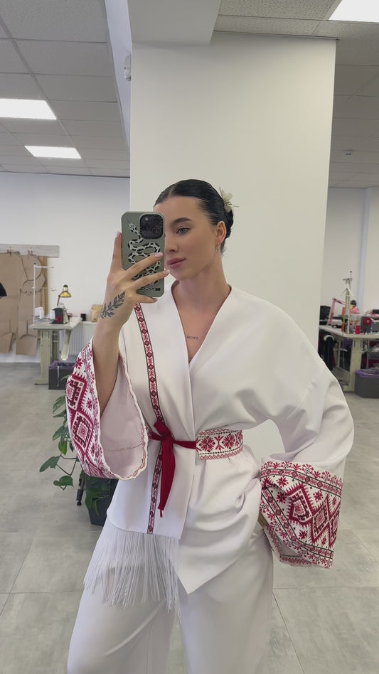 The image of Oksenia is white