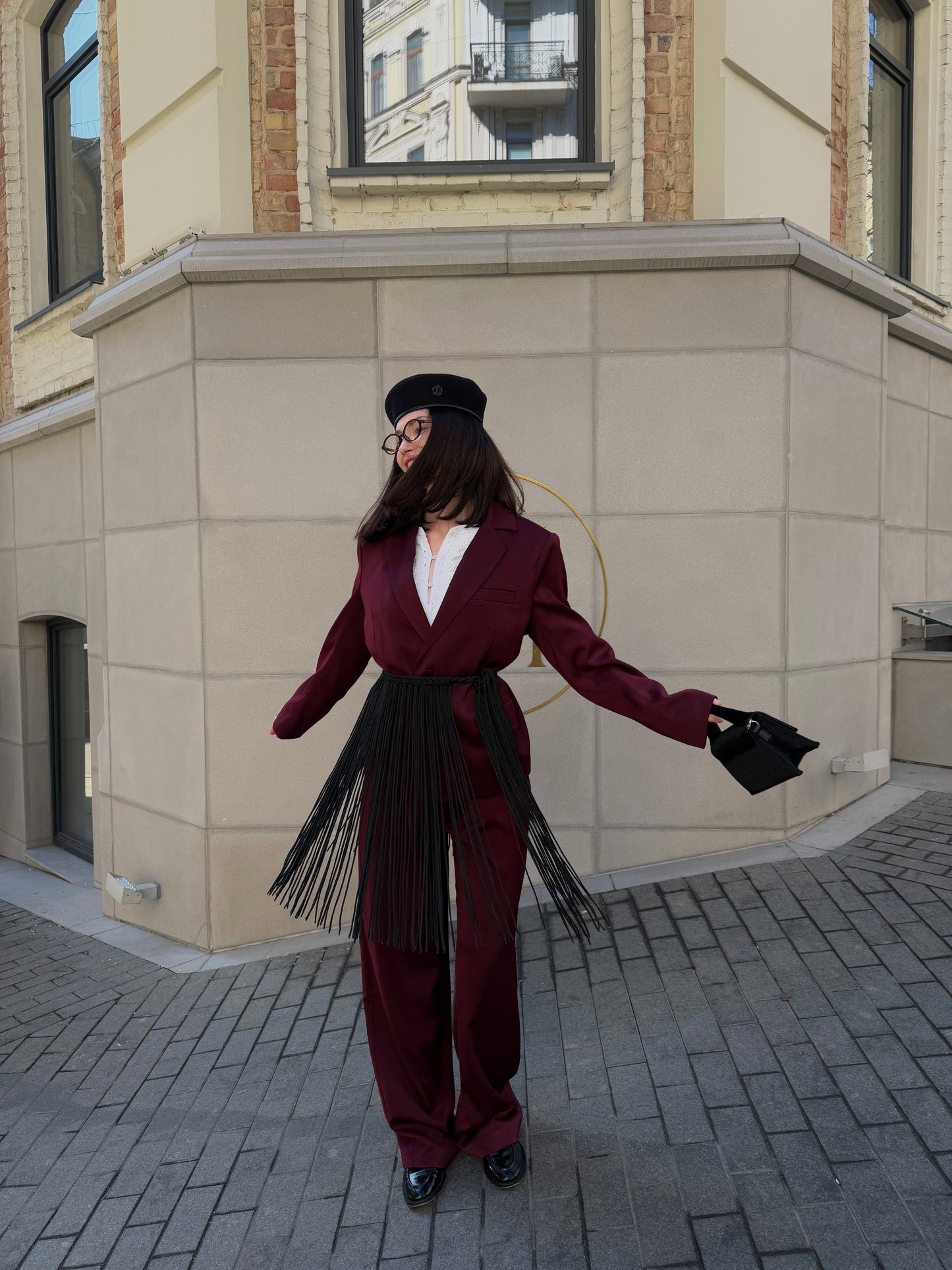 Жіночий костюм бордовий Мокко