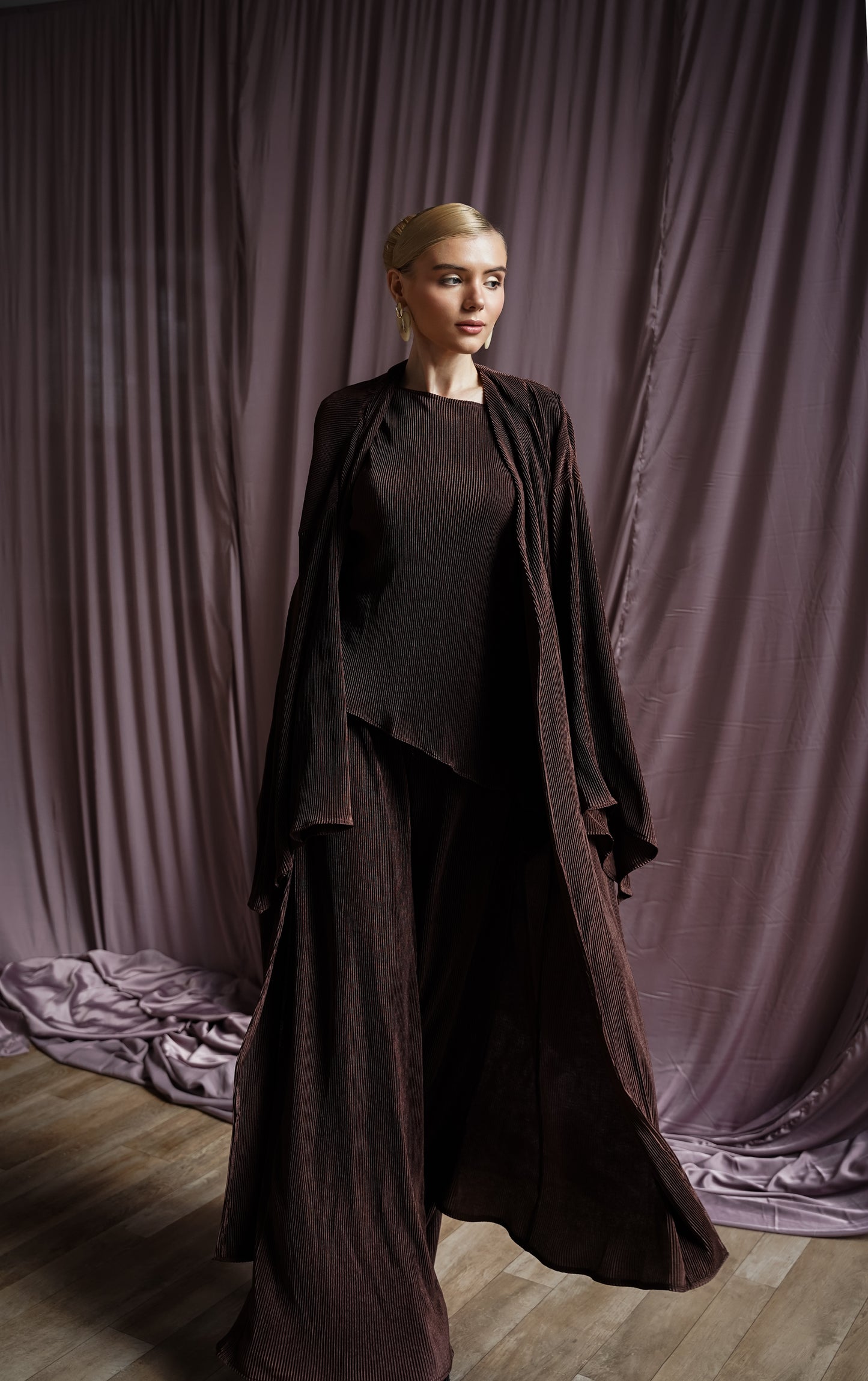 Camellia brown suit