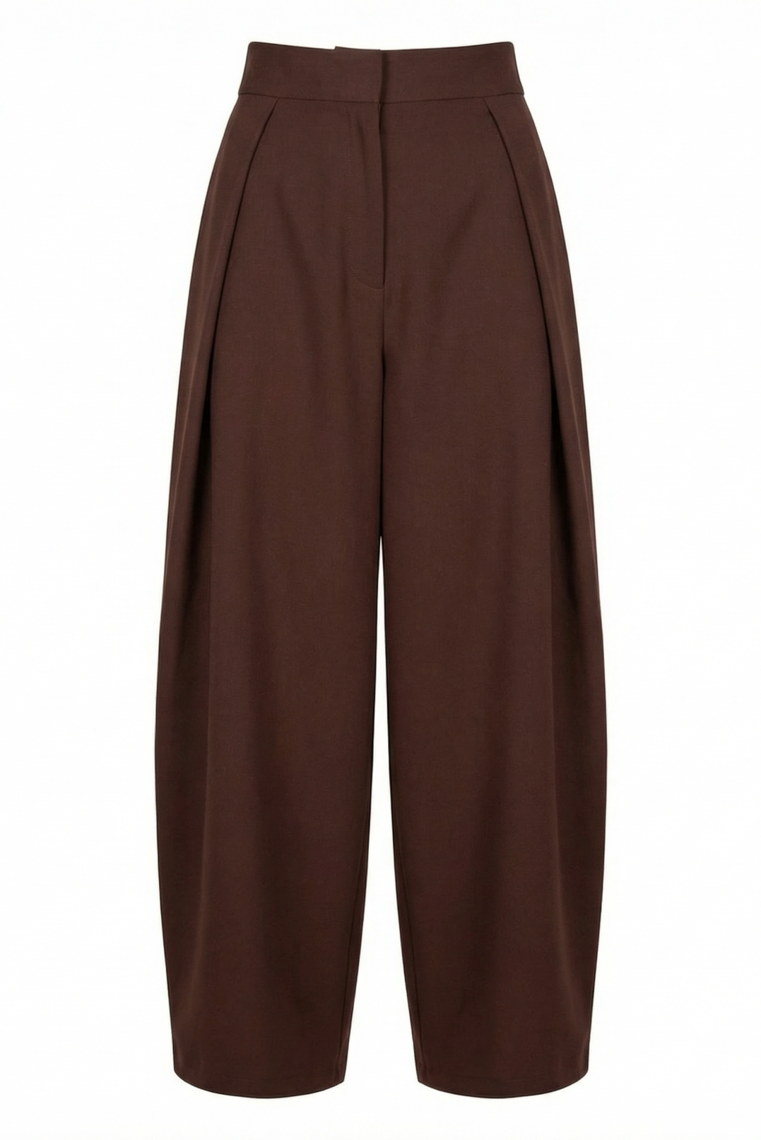 Штани зі складками коричневі