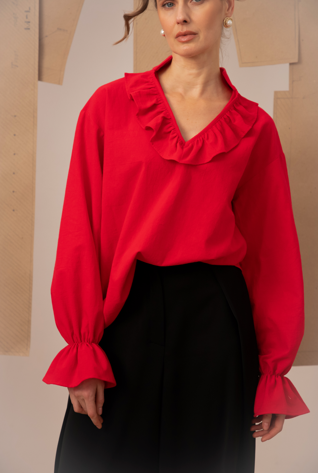 Жіноча блуза червона Віра