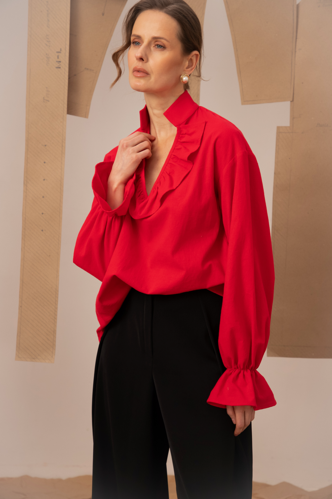 Жіноча блуза червона Віра