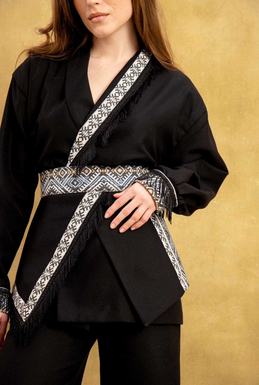 Жіночий образ чорний Кімоно Рожена