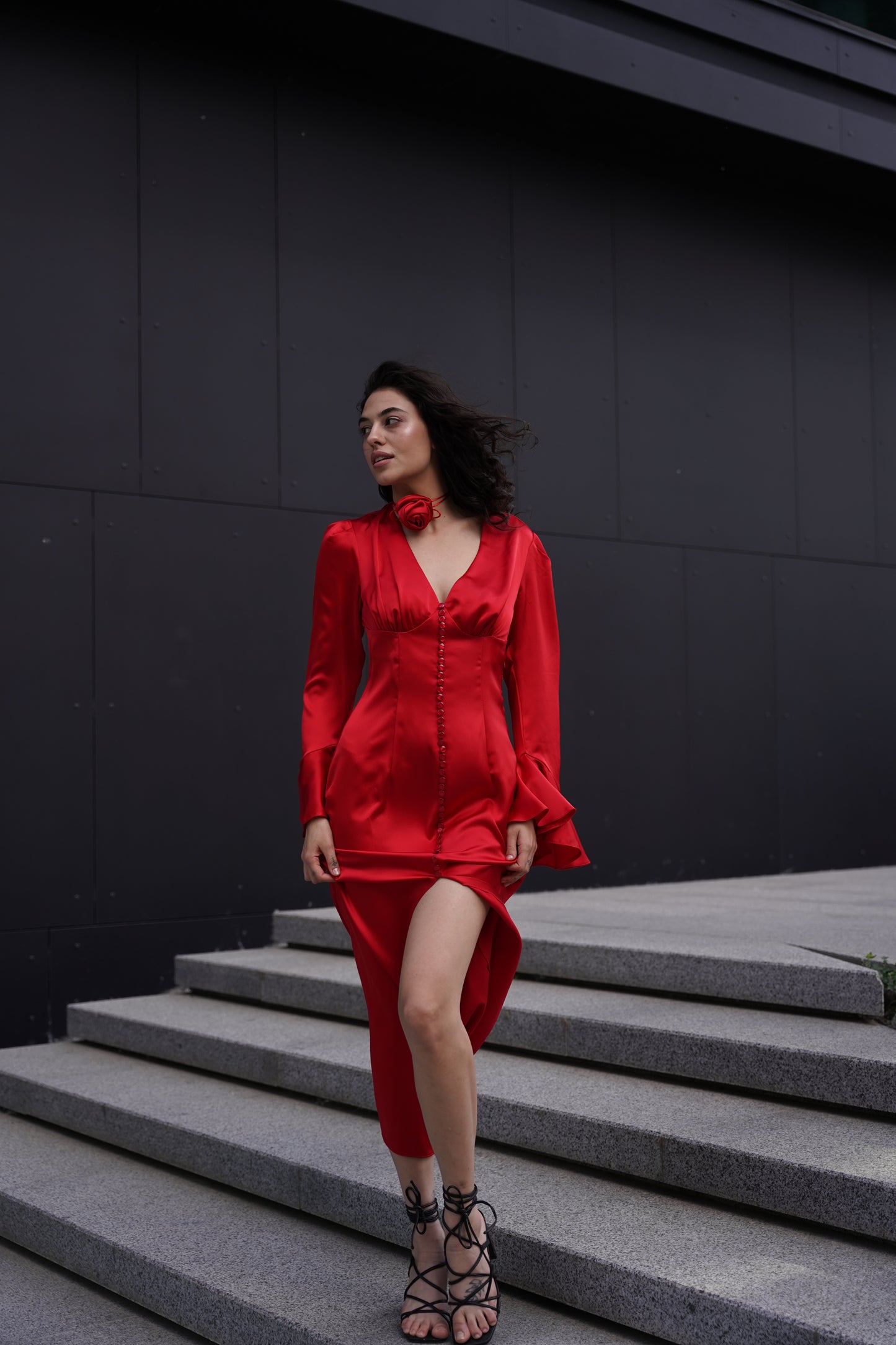 Сукня червона Перлина