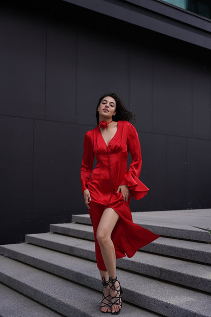 Сукня червона Перлина