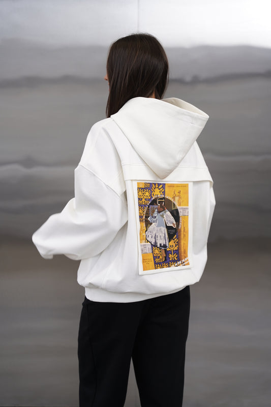 Жіночий худі білий Вільна ненька