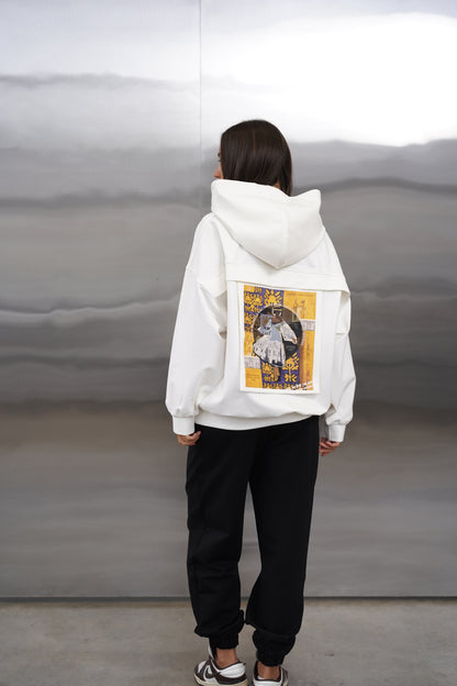 Жіночий худі білий Вільна ненька