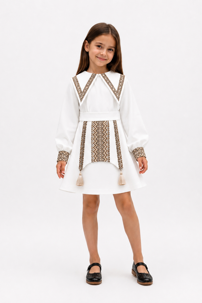 Children's dress with embroidery Mia