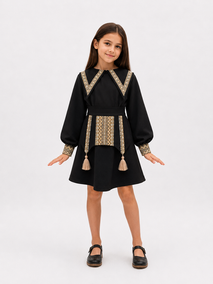 Children's dress with embroidery Mia