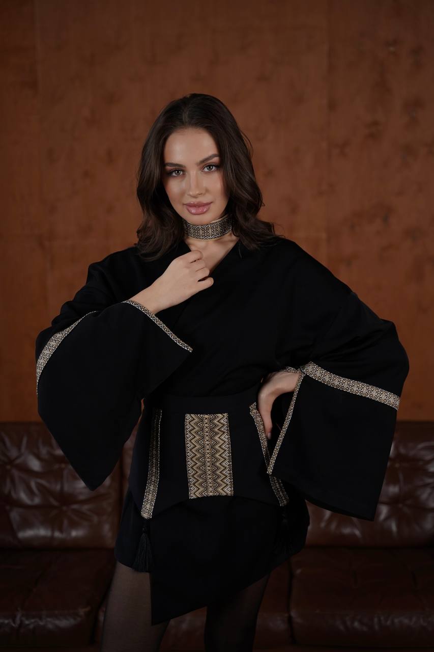 Kimono mini black Milena