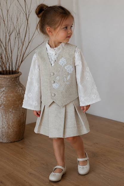 Children's dress with embroidery Mia