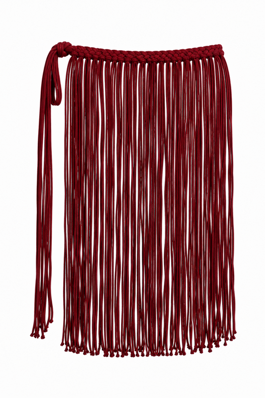 Macrame belt burgundy