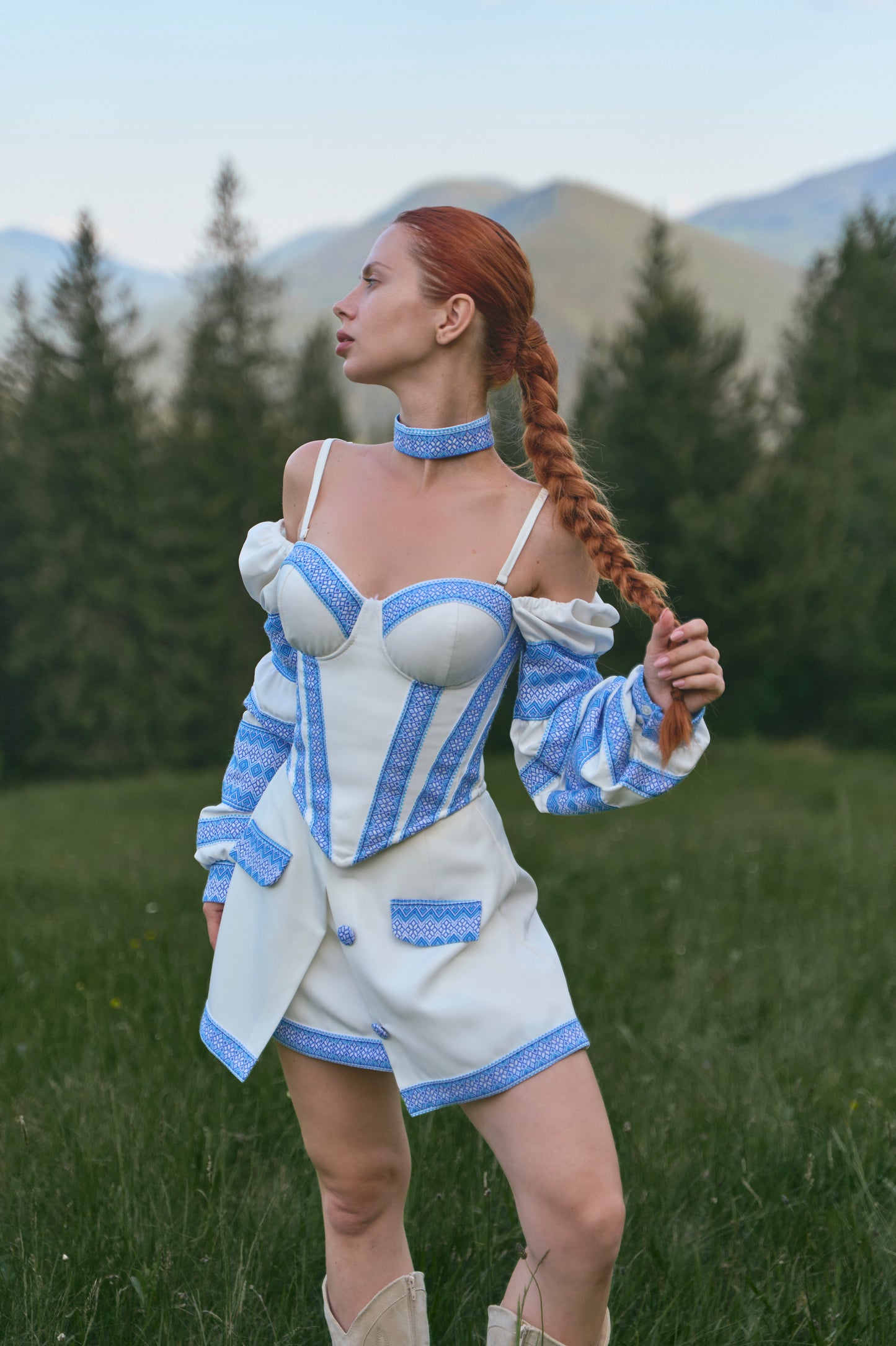Спідниця-шорти блакитна Колос
