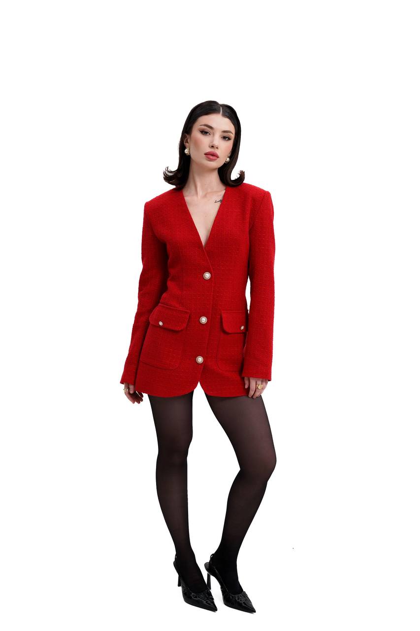 Red Rosalie jacket-dress