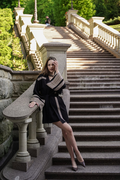 Black mini kimono Alexandra