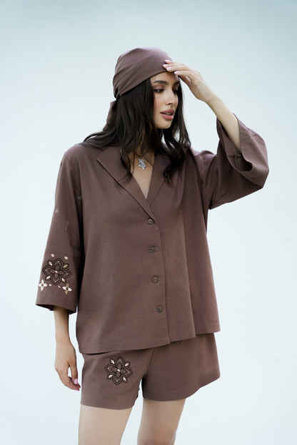 Жіночий костюм коричневий Мальва