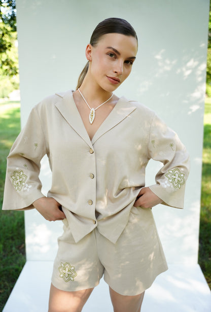 Жіночий костюм молочний Мальва