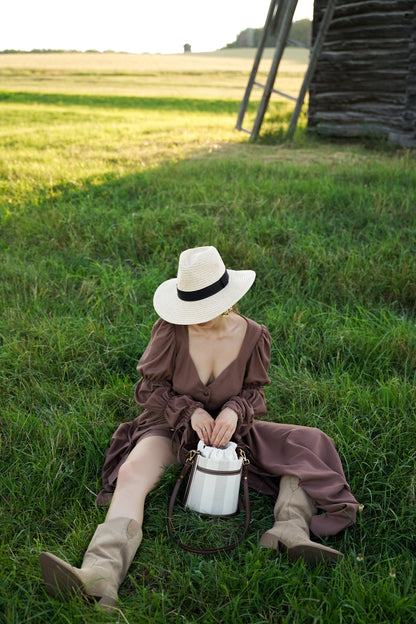 Сукня - накидка коричнева Вікторія