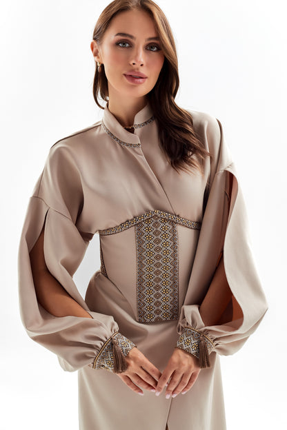 Жіночий корсет бежевий