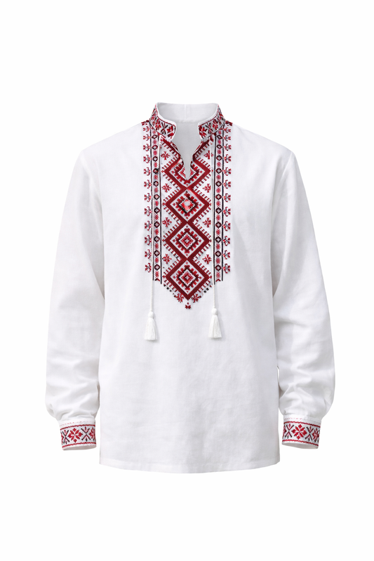 Чоловіча сорочка біла Оксенія